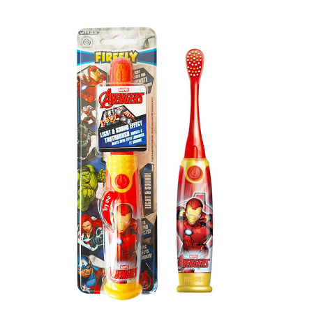 Periuta de dinti FIREFLY cu LED si efecte sonore, pentru copii 3+, Animatie Avengers Iron Man, Rosu [5]