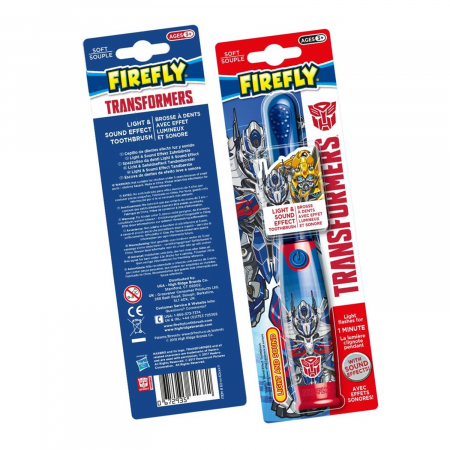 Periuta de dinti FIREFLY cu LED si efecte sonore, pentru copii 3+, Animatie Transformers Optimus Prime, Albastru [4]