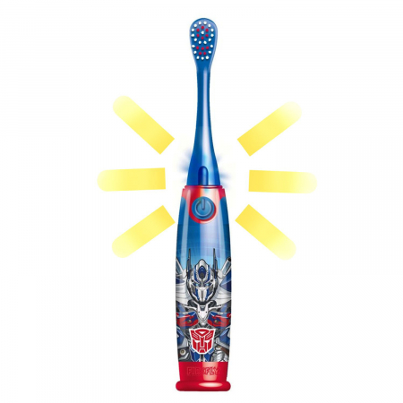 Periuta de dinti FIREFLY cu LED si efecte sonore, pentru copii 3+, Animatie Transformers Optimus Prime, Albastru [2]