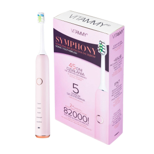 Periute de dinti electrice - Periuta de dinti electrica VITAMMY Symphony, 82000 vibratii/min, 5 moduri de periaj, Roz, B9071AF-CE Pink