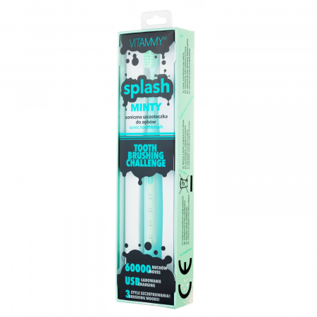 Periuta de dinti electrica VITAMMY Splash MInty, 60000 vibratii/min, 3 moduri de periaj, Menta [2]
