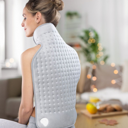 Perna cu incalzire electrica Vitammy Warm-up, cu guler, pentru gat si spate, 63 x 42 cm, 3 trepte de incalzire, termostat, material placut, lavabil, resigilat [8]