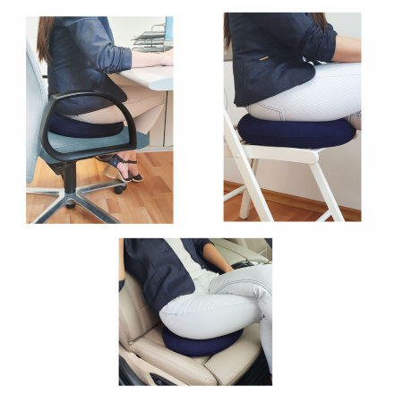Perna-inel ortopedic pentru sezut Sanity Komfort, ideal pentru pozitii comode de alaptare si relaxarea spatelui la birou, in masina sau pe canapea [1]