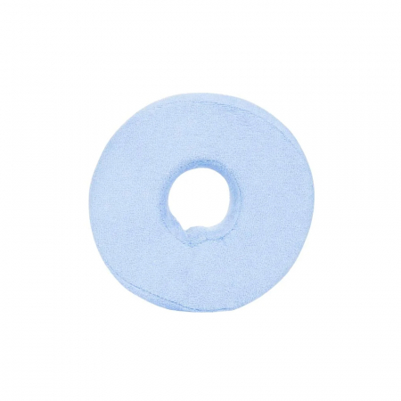 Ingrijire corp - Perna Sanity mini, pentru prevenirea escarelor de decubit, din spuma de poliuretan, cu husa detasabila placuta la atingere, diametru 15 cm, Bleu