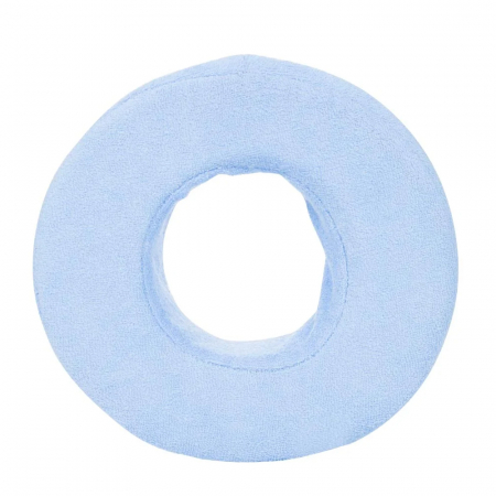 Ingrijire corp - Perna Sanity maxi, pentru prevenirea escarelor de decubit, din spuma de poliuretan, cu husa detasabila placuta la atingere, diametru 42 cm, Bleu