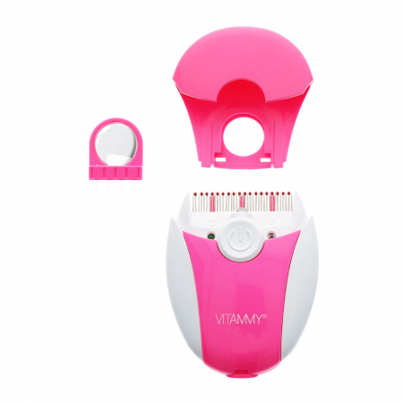 Pieptene electric cu LED Vitammy Ufo, exterminator de paduchi, Roz [2]