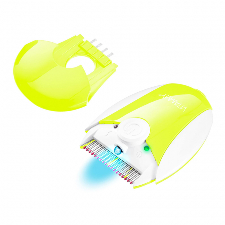 Pieptene electric cu LED Vitammy Ufo, exterminator de paduchi, Galben [2]