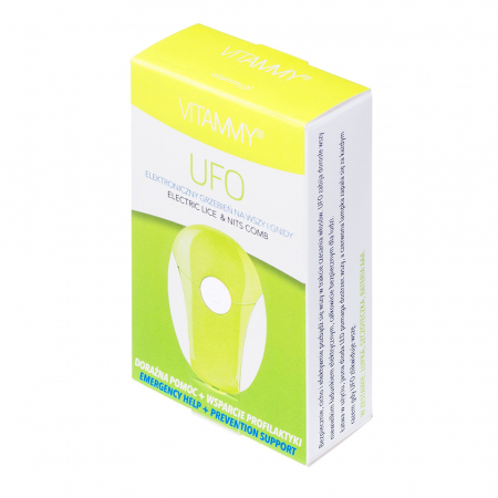 Pieptene electric cu LED Vitammy Ufo, exterminator de paduchi, Galben [4]
