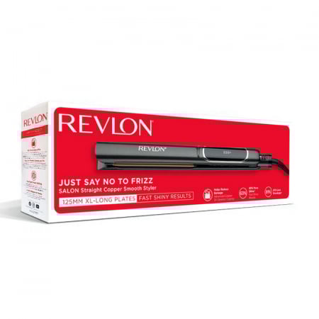 Placa de indreptat parul REVLON Salon Straight Copper Smooth Styler RVST2175E2, afisaj LCD, resigilata [3]