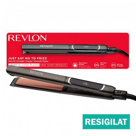 Placa de indreptat parul REVLON Salon Straight Copper Smooth Styler RVST2175E2, afisaj LCD, resigilata [0]