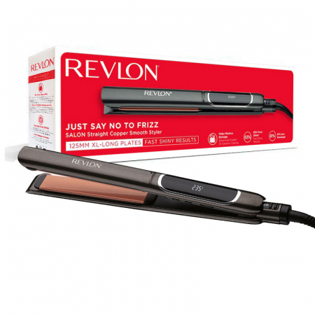 Placa de indreptat parul REVLON Salon Straight Copper Smooth Styler RVST2175E2, afisaj LCD, resigilata [2]