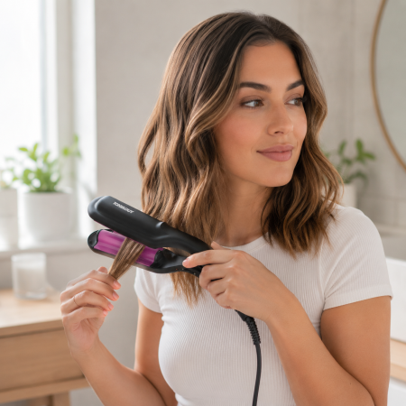 Placa profesionala de creponat parul TONI & GUY Style Fix Waver TGIR1930E [6]