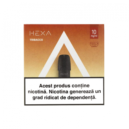 Pod HEXA Tribacco, set 2 cartuse lichid tigara electronica Hexa, tutun, 10 mg nicotina [1]