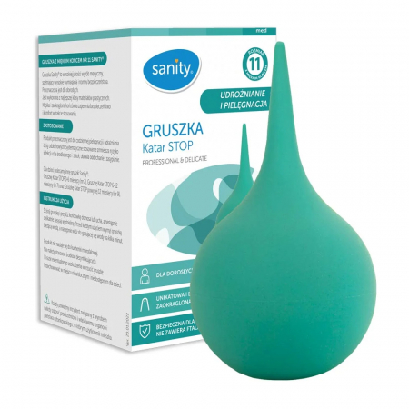 Articole ingrijire copii - Pompa piriforma Sanity Stop nr.11, nas si urechi, pentru adulti, Verde