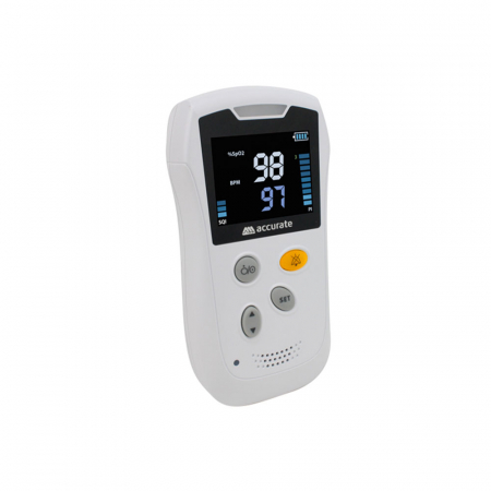 Pulsoximetru portabil Accurate HS10A, senzor neonatal, senzor pediatric, senzor adulti, display LCD, functie de alarma, baterii incluse [4]