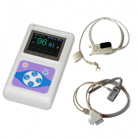 Pulsoximetre de deget - Pulsoximetru profesional Contec CMS60D, model 2025, senzor adulti, neonatal, masoara saturatia de oxigen si rata pulsului