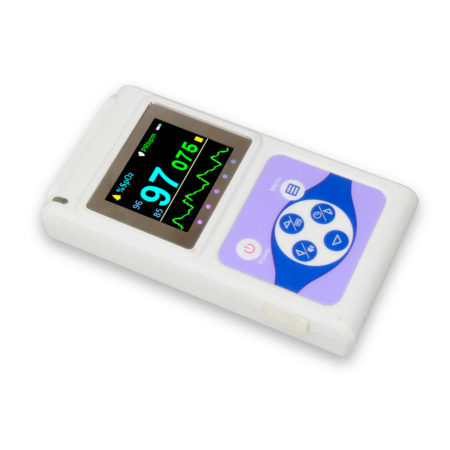 Pulsoximetru profesional Contec CMS60D, model 2025, senzor adulti, pediatric, masoara saturatia de oxigen si rata pulsului [1]