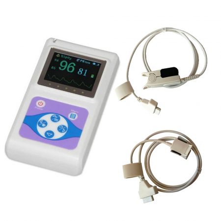 Pulsoximetre de deget - Pulsoximetru profesional Contec CMS60D, model 2025, senzor adulti, pediatric, masoara saturatia de oxigen si rata pulsului