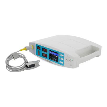 Pulsoximetre de deget - Pulsoximetru profesional Contec CMS70A, senzor adulti, masoara saturatia de oxigen si rata pulsului, functie alarma si ceas, soft PC