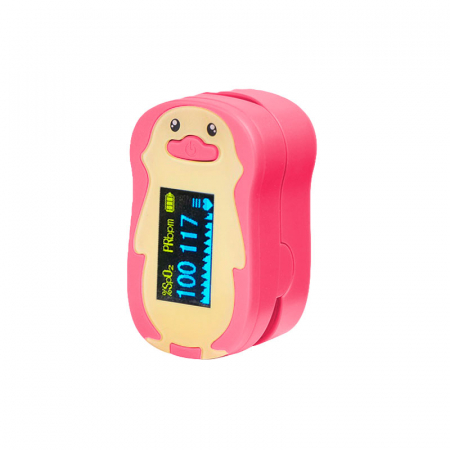 Pulsoximetru RedLine FS20P, pentru copii 2-12 ani, roz, Indica nivelul de saturatie a oxigenului din sange, Masoara rata pulsului [3]