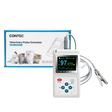 Pulsoximetre profesionale - Pulsoximetru veterinar pentru animale Contec CMS60D-VET, pentru masurarea saturatiei de oxigen din sange si a pulsului la animale