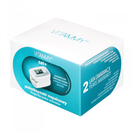 Pulsoximetru Vitammy Sat Plus, rezistent, rotire automata a ecranului, indica nivelul de saturatie a oxigenului, masoara rata pulsului [2]