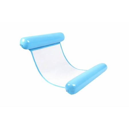 Saltea gonflabila apa, tip hamac, suport plutitor piscina, sezlong apa confortabil, material pvc, 120x70 cm, Albastru [0]