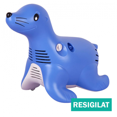Aparat aerosoli Philips Respironics Sami the Seal, resigilat, cu accesorii compatibile sigilate, husa transport originala [0]
