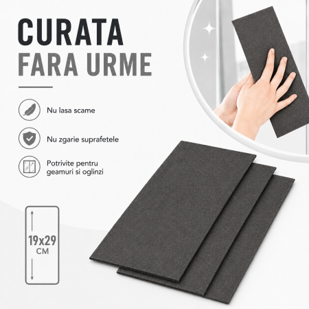 Set 3 lavete din microfibra, pentru curatenie, indeparteaza eficient praful, apa, murdaria si urmele, moi si sigure, utilizare universala [2]