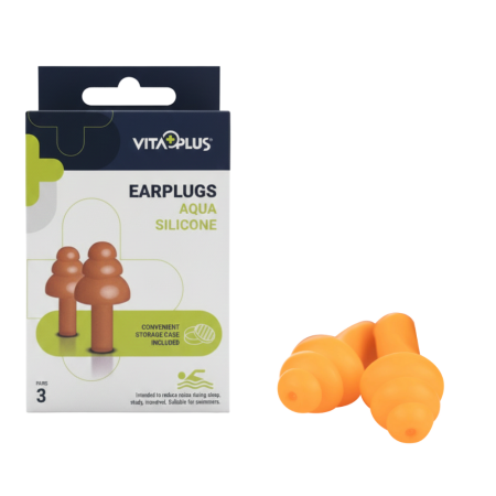 Ingrijire personala & cosmetice - Set 3 perechi dopuri de urechi VitaPlus Aqua Silicone, din silicon moale, pentru reducerea zgomotului si protectie impotriva apei, confortabil, eficient