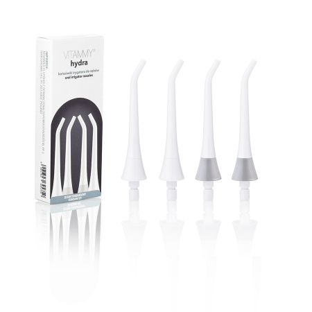 Set 4 rezerve duze standard Vitammy Hydra, pentru irigatorul bucal Vitammy Hydra, Alb [0]