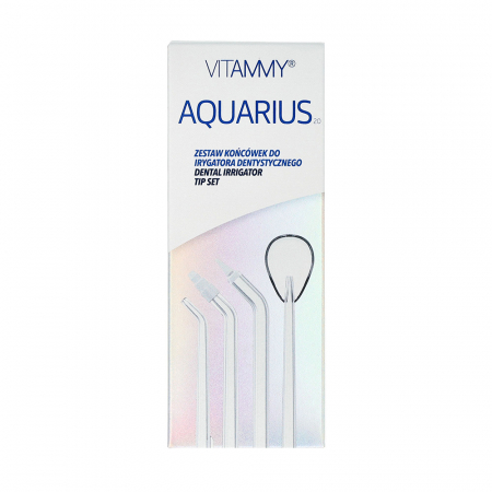 Set 4 rezerve duze profesionale Vitammy Aquarius, pentru irigatorul bucal Vitammy Aquarius, Transparent [3]