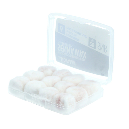 Set 6 perechi dopuri de urechi Novama Senna Wax, din ceara modelabila, reducere zgomot pana la 28 dB, confort ridicat, cu etui practic [1]