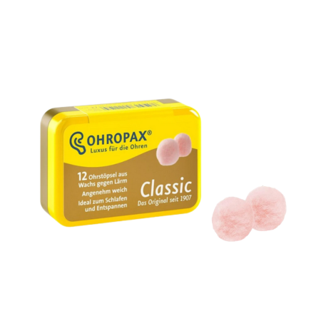 Set 6 perechi dopuri de urechi Ohropax Classic, din ceara moale si vata de bumbac, pentru reducerea zgomotului, confortabil, eficient [1]