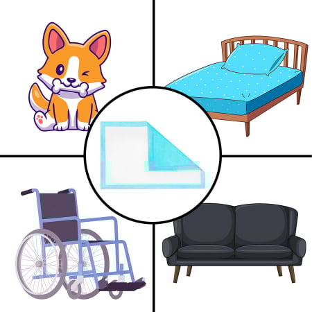 Aleze (paturici) absorbante de unica folosinta MEDLINE, protectii pentru pat, 60x90 cm, 100 buc [7]