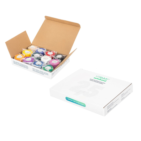 Ingrijire corp - Set bandaje elastice autoadezive Vitammy Autoband, tehnologie cu microfibre, fara lipici, rezistent la apa, 2.5 x 450 cm, 12 bucati multicolore