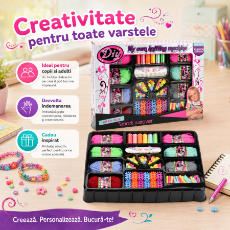 Set DIY pentru realizarea de bratari, coliere si alte accesorii, potrivit pentru copii si adulti, margele, inchizatori si diverse elemente pentru personalizare [2]