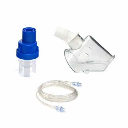 Accesorii aparate aerosoli - Set kit accesorii Philips Respironics Sidestream, 4447, masca de copii, pahar de nebulizare, furtun, pentru aparatele de aerosoli cu compresor, 50 buc.