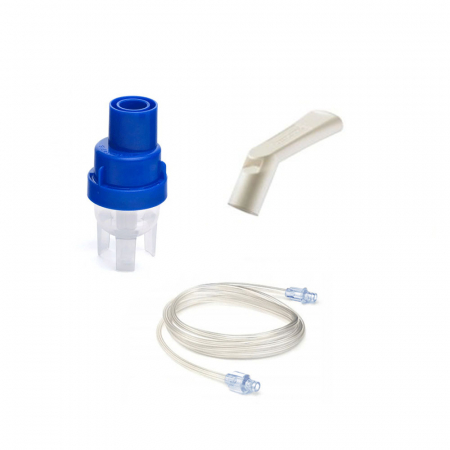 Accesorii aparate aerosoli - Set kit accesorii Philips Respironics Sidestream, 4448, piesa de gura, pahar de nebulizare, furtun, pentru aparatele de aerosoli cu compresor, 50 buc.