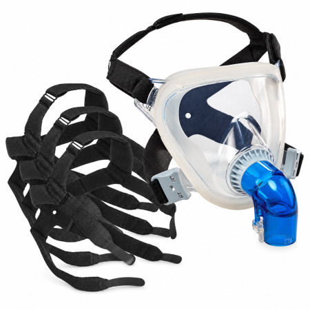 Philips Respironics - Set masca faciala totala NIV Philips Respironics PerforMax, reutilizabila, marimea S, cot SE, 4 hamuri