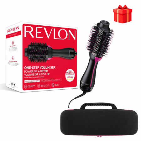 Set Perie electrica fixa REVLON One-Step Hair Dryer & Volumizer RVDR5222E2 si geanta transport RedLine Case One