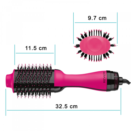 Set perie electrica fixa REVLON One-Step Hair Dryer & Volumizer RVDR5222PE roz si geanta transport RedLine Case One [6]