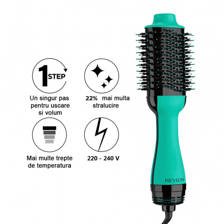 Set perie electrica fixa REVLON One-Step Hair Dryer & Volumizer RVDR5222TE teal si geanta transport RedLine Case One - Copie [1]