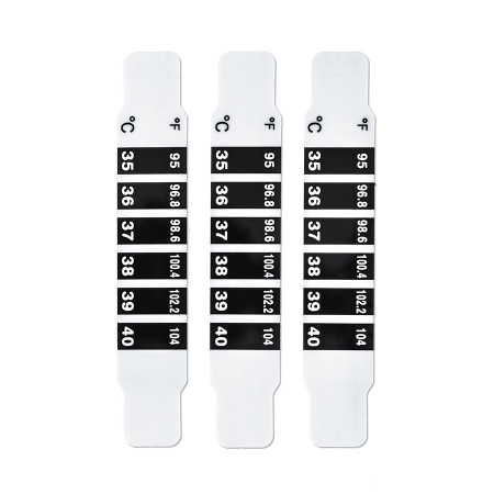 Set termometru banda pentru frunte Novama White LCD, cristale lichide, 3 buc, Alb/Negru [1]