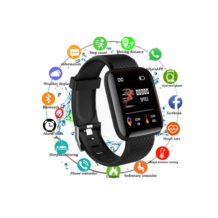 Bratara fitness M116S, smart band, Bluetooth 4.0, display 1.3 inch color, functie pedometru, masurare oxigen in sange, monitorizare ritm cardiac si somn, notificari aplicatii, USB, rezistenta apa [3]