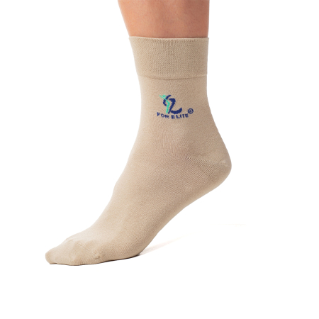 Sosete pentru diabetici For Elite Comfort, pentru femei, din fibre moi de bambus, delicate cu pielea, cu proprietati antibacteriene si antifungice, marimea 36-40, Bej [0]