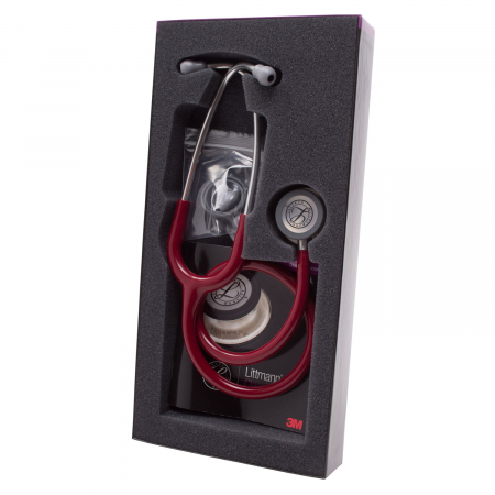 Stetoscop 3M Littmann Classic III 5627, utilizare adulti si copii, Rosu Burgundia [4]