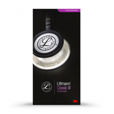 Stetoscop 3M Littmann Classic III 5870, utilizare adulti si copii, Negru/Curcubeu [6]