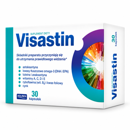 Suplimente nutritive - Supliment alimentar Solinea Visastin pentru sustinerea vederii, DHA, Omega 3, luteina, zeaxantina, astaxantina, vitamine si zinc, 30 capsule