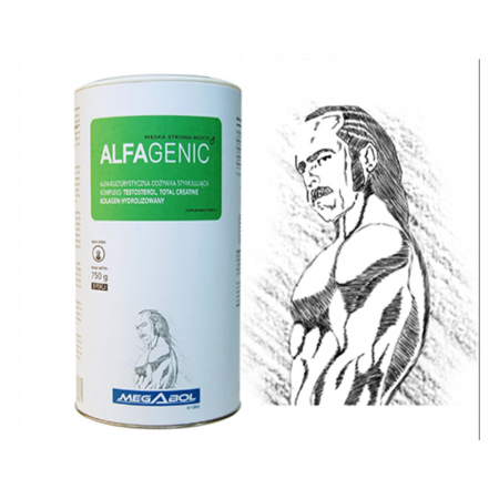 Supliment Megabol Alfagenic, pentru barbati, sustine profilul hormonal masculin, creste puterea, masa musculara si accelereaza regenerarea dupa antrenament intens, 750 g [1]